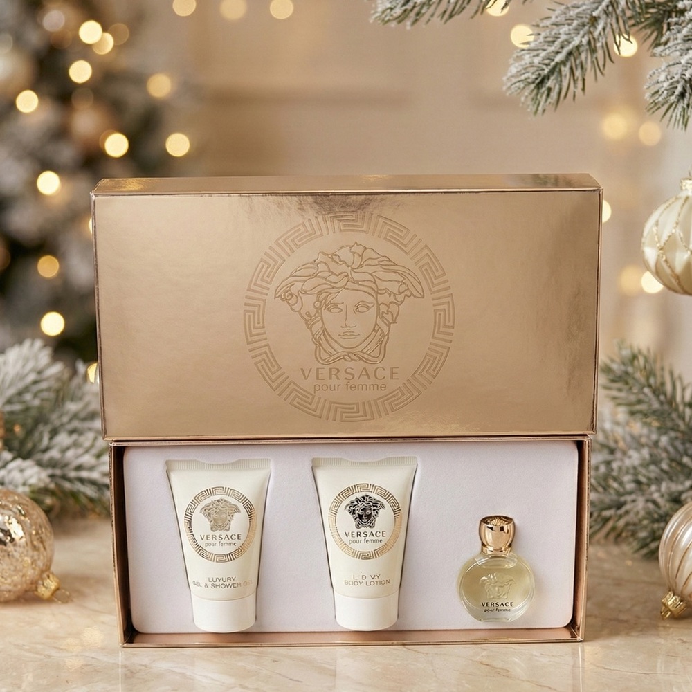 Versace Eros Pour Femme 3-Piece Gift Set – Brand New